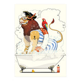 Lion in the Bath, Funny Bathroom Humour (Print Only) thumbnail