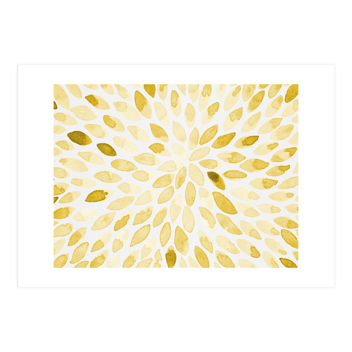 Watercolor Burst Yellow (Print Only)