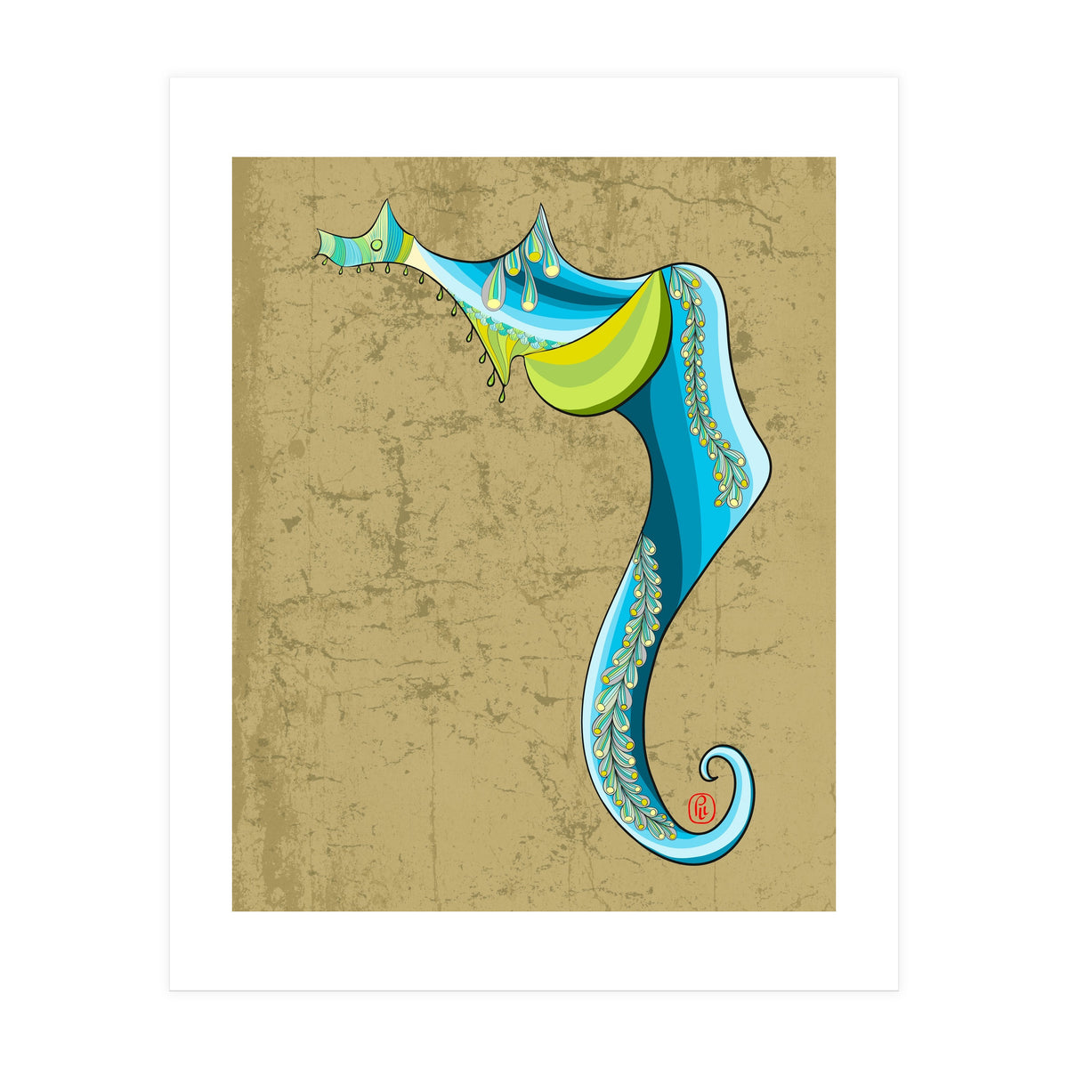 Blue Striped Magpie (Print Only)