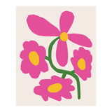 Pink Retro Cut Out Flower (Print Only) thumbnail