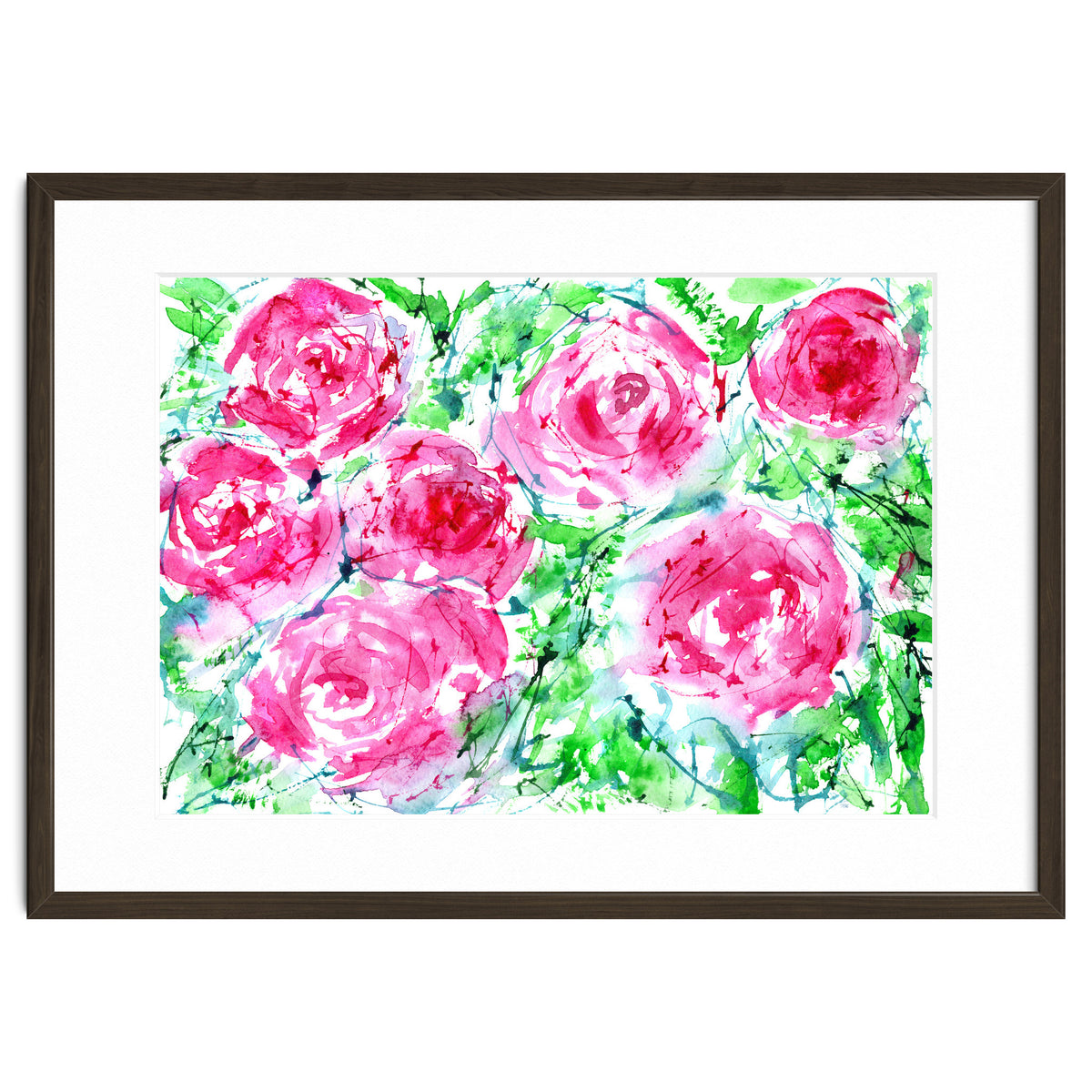 Blooming bouquet || watercolor roses