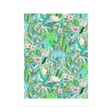 Improbable Botanical with Dinosaurs - soft pastels (Print Only) thumbnail