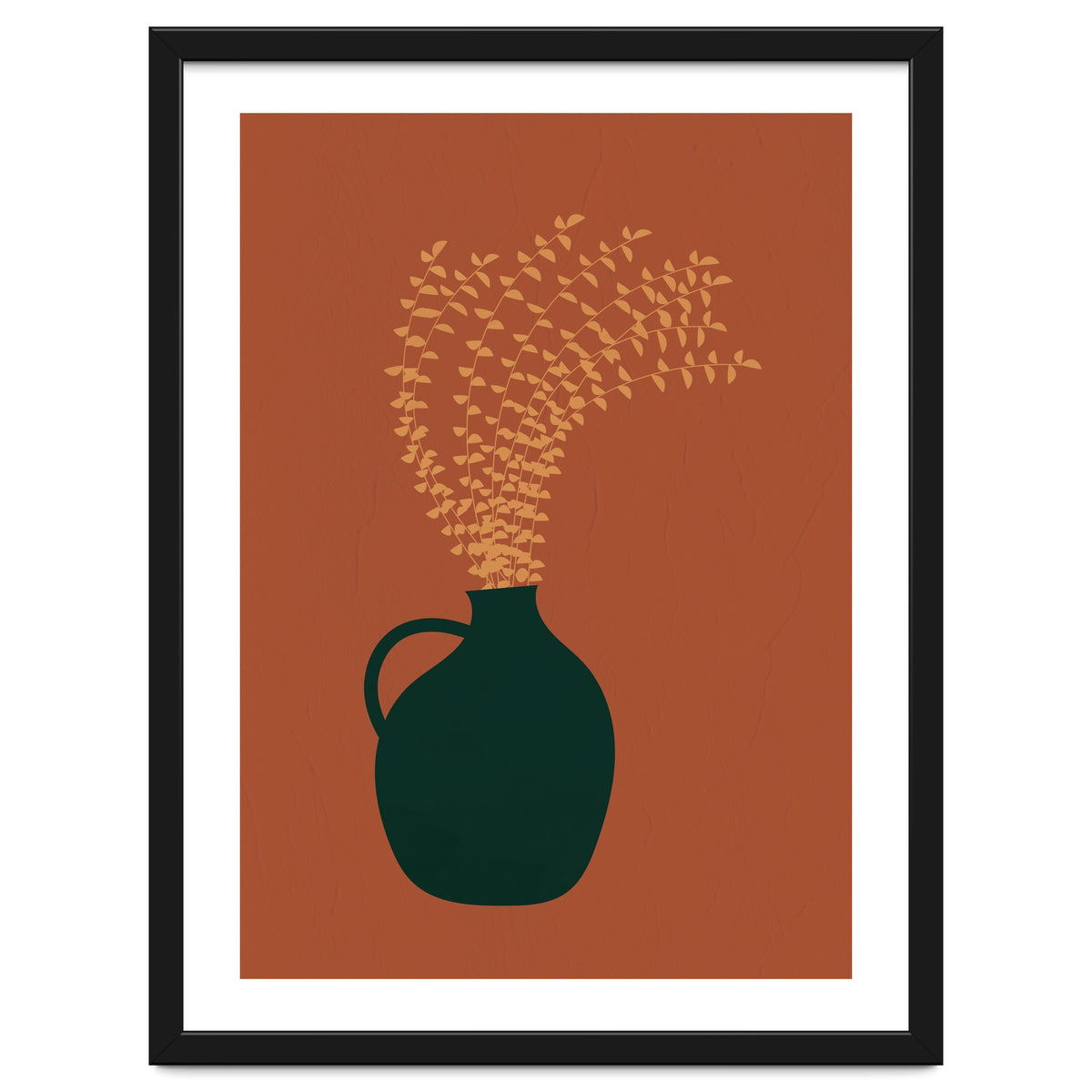 Terracotta Earth Tones Wall Decor Pottery Plant I