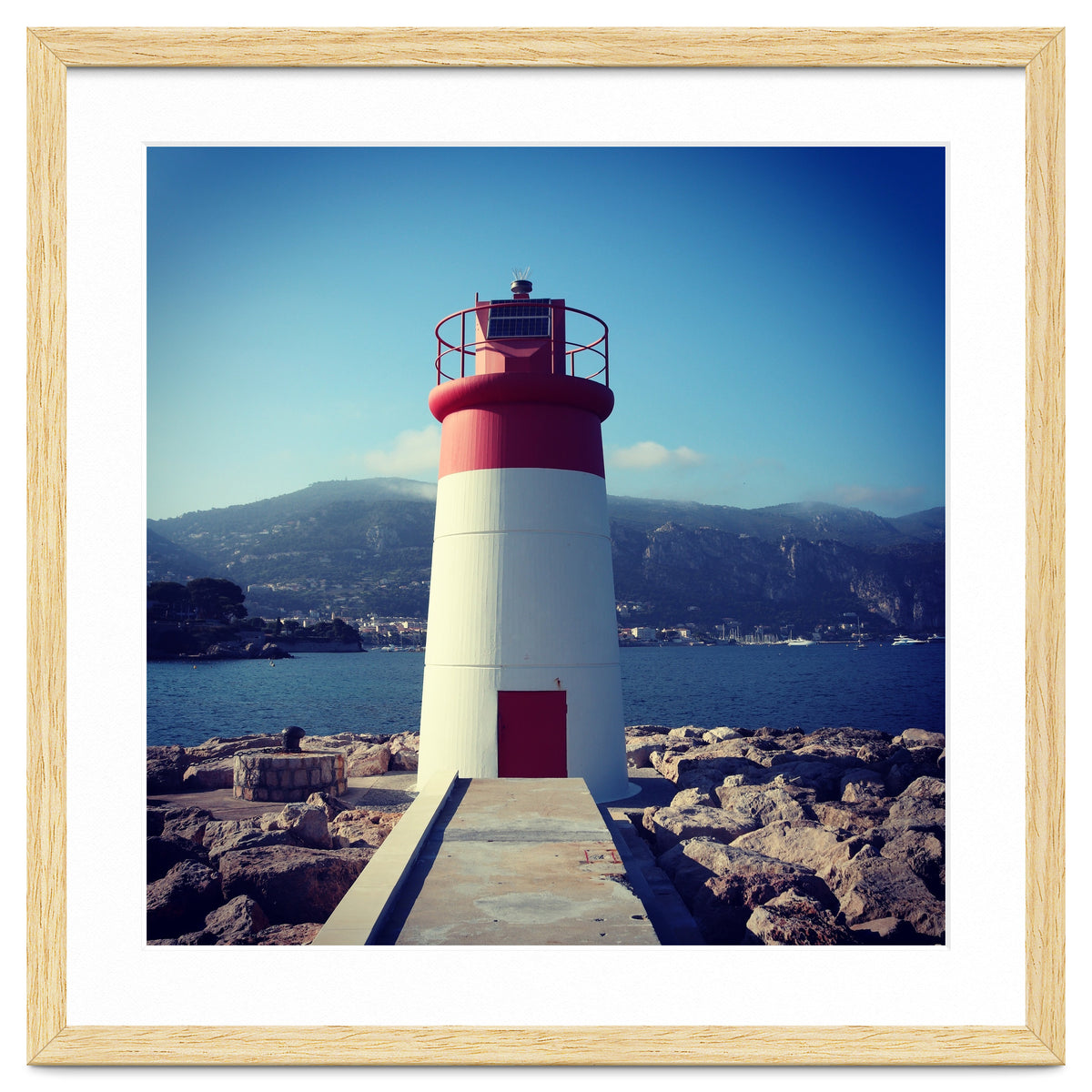 Red and white lighthouse