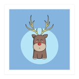 Kawaii Cute Christmas Reindeer (Print Only) thumbnail