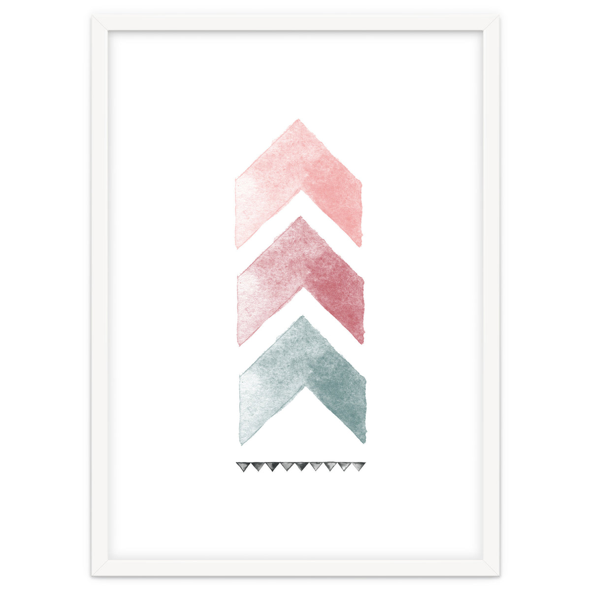 Pink And Blue Watercolor Chevron