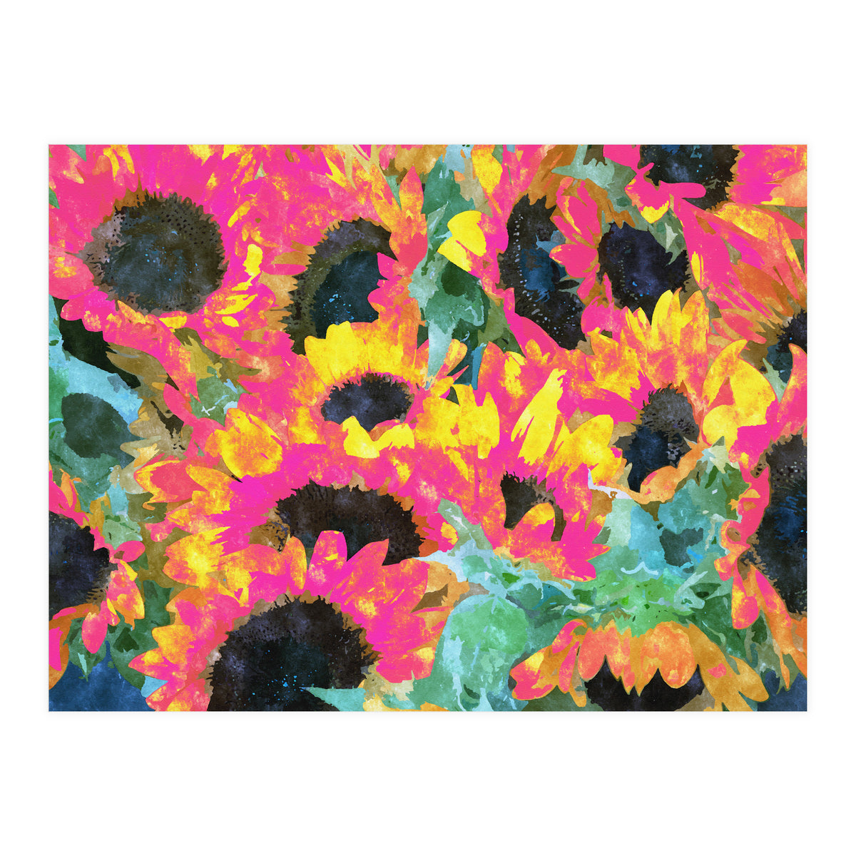 Pink Sunflowers (Print Only)
