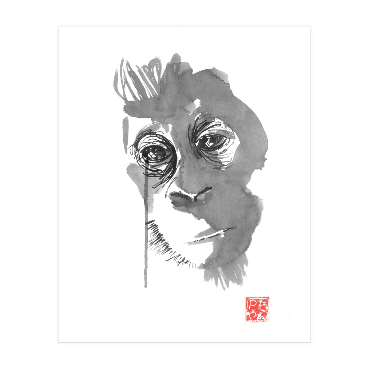 Cryinbg Orangutan (Print Only)