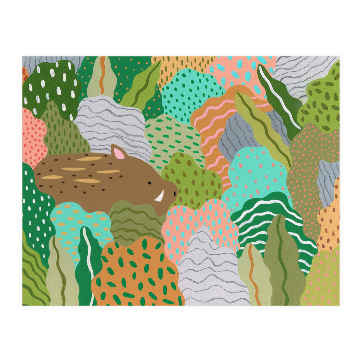 Wild Boar, Run Free (Print Only)