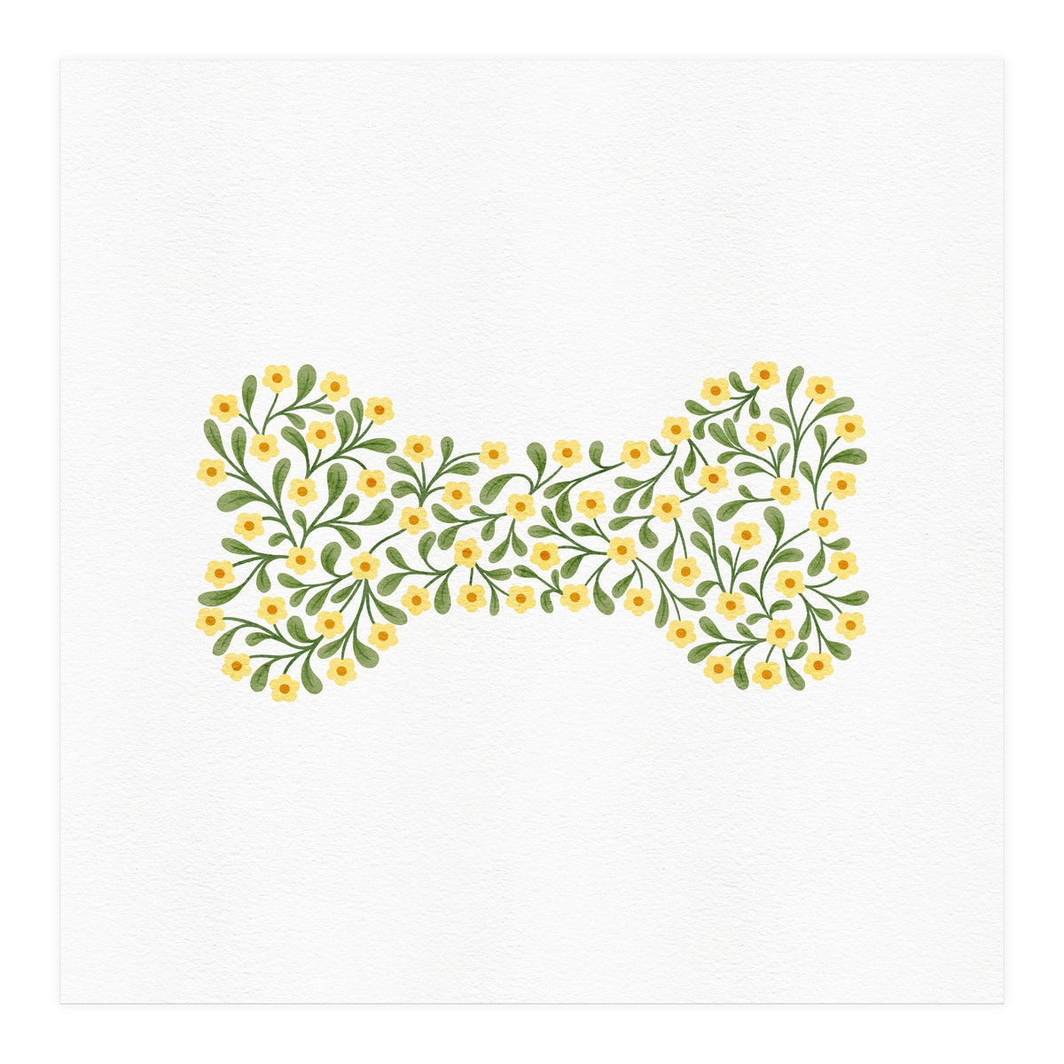 Floral Dog Bone (Print Only)