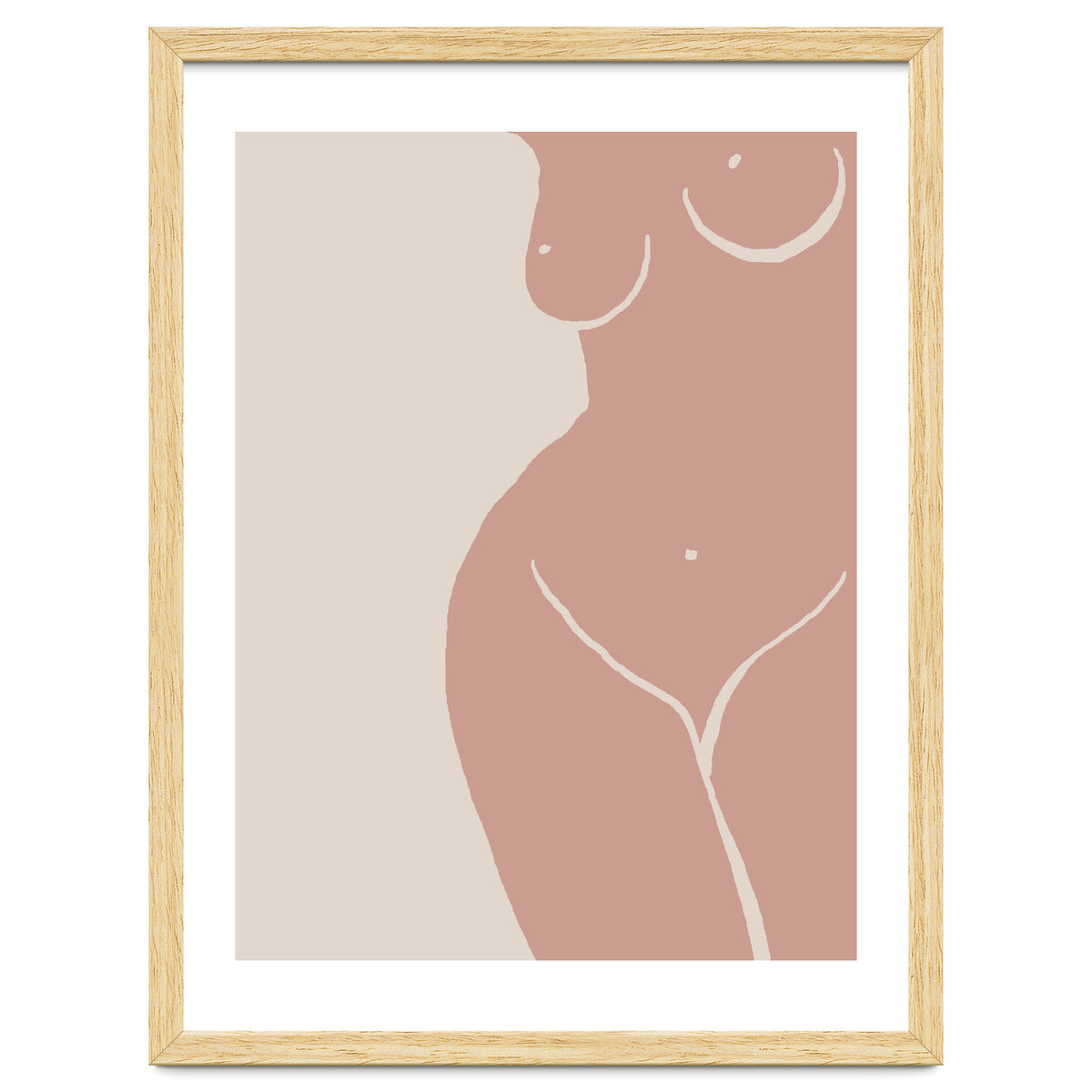 Female nude closeup line-a