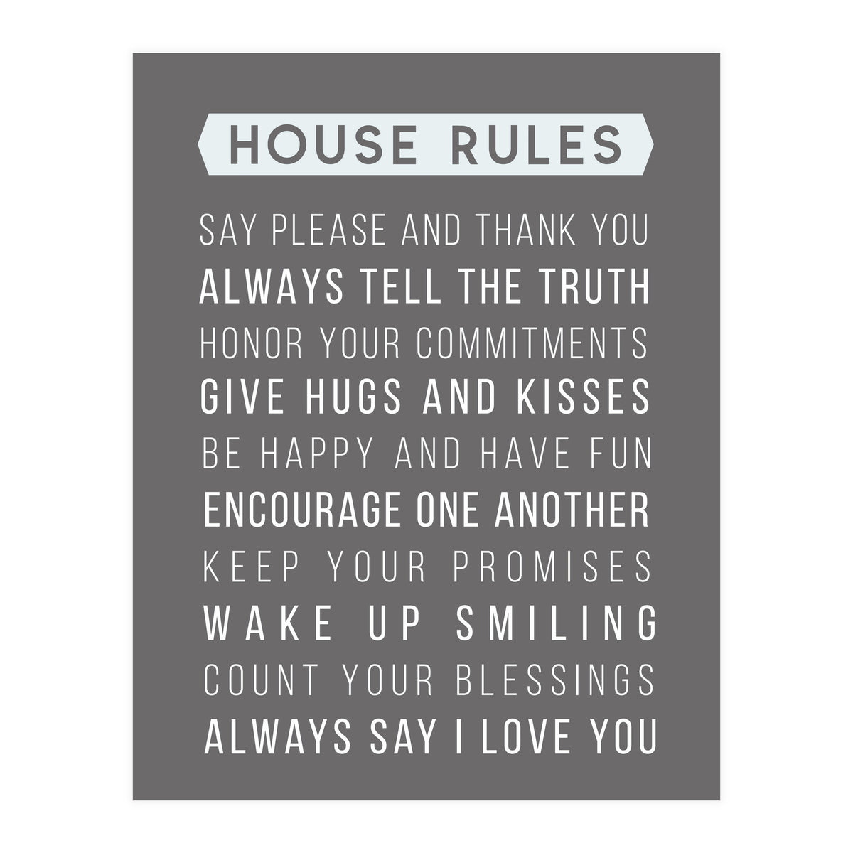 House Rules (Print Only)