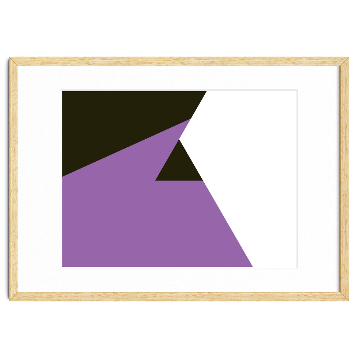 Geometric Shapes No. 80 - purple, black & white