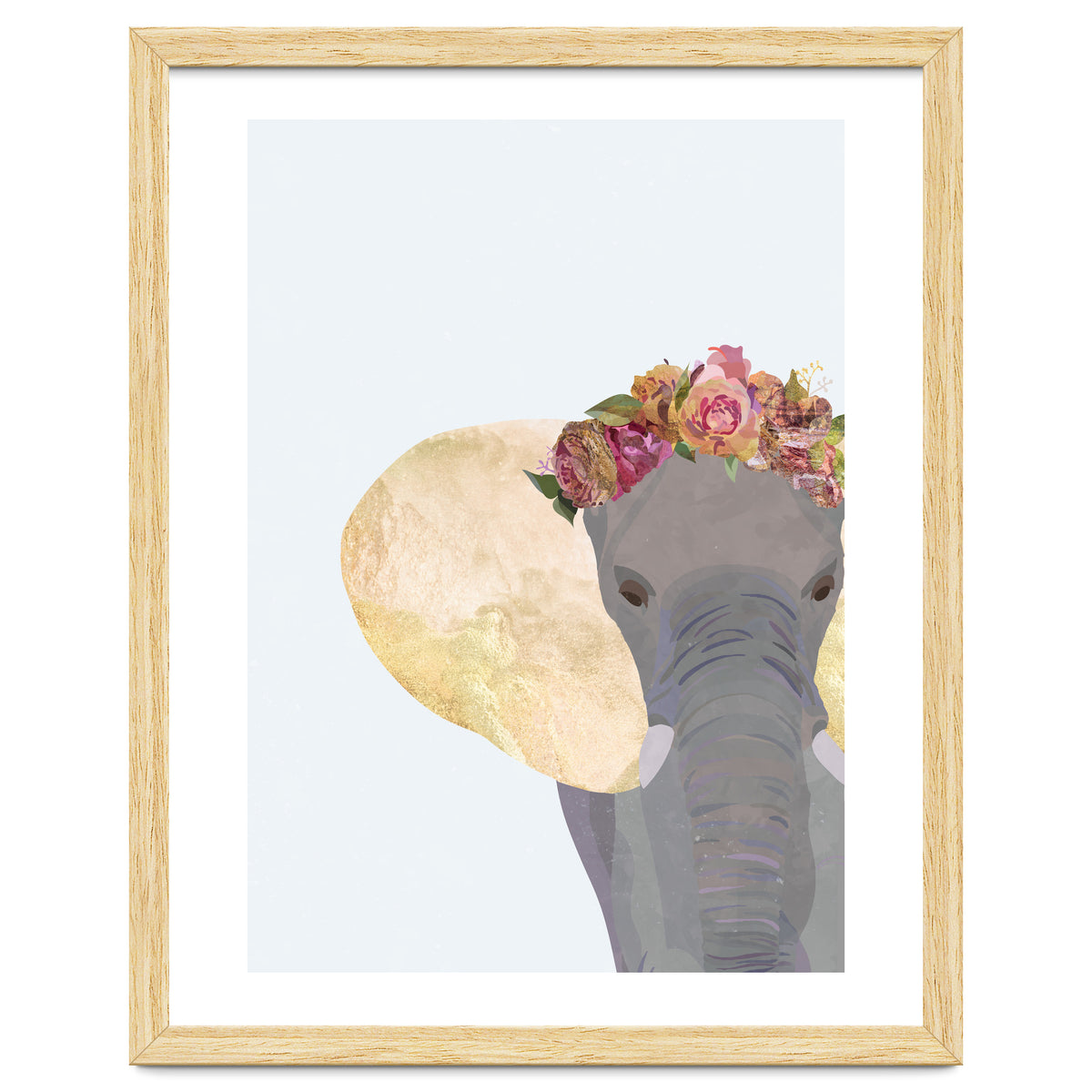 Angelic Boho Elephant Portrait