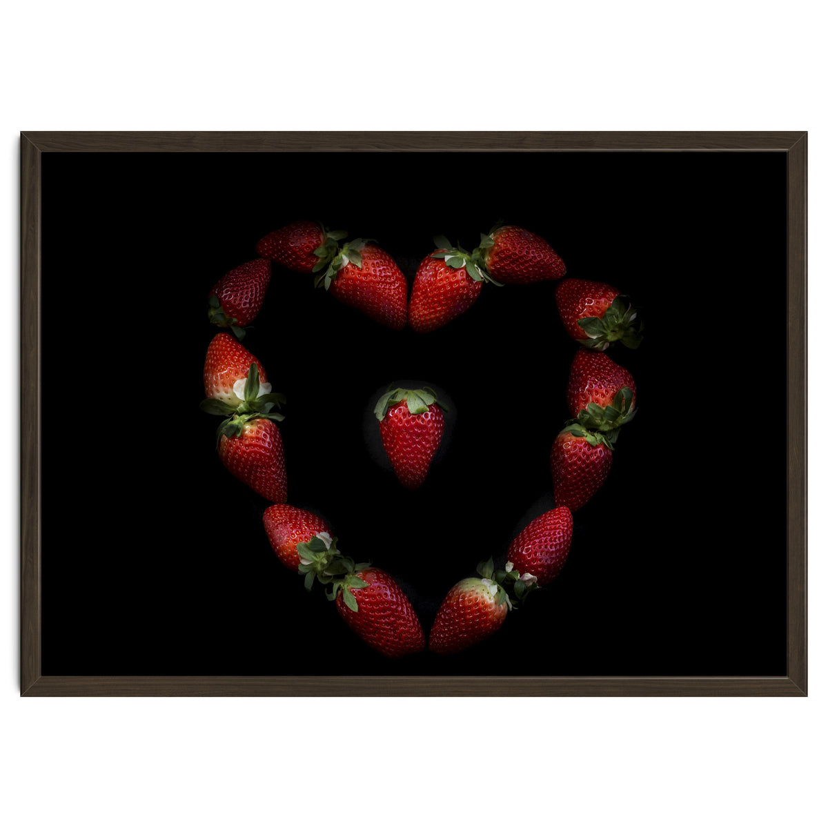 Heart of strawberries