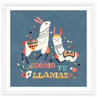 Llama With Cactus Como Te Llamas Spanish Saying 2
