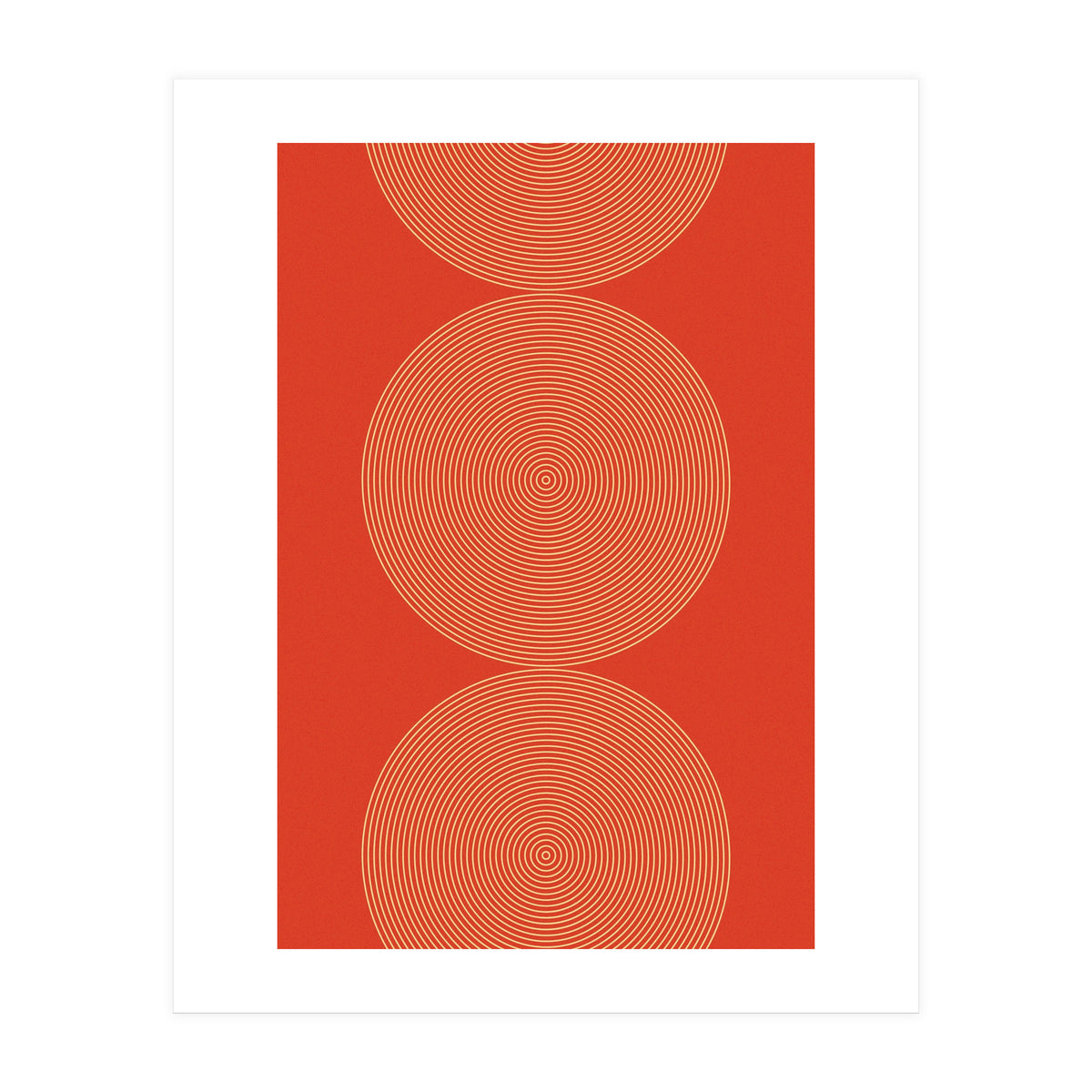 Radial Mid Century Geometric Art (Print Only)