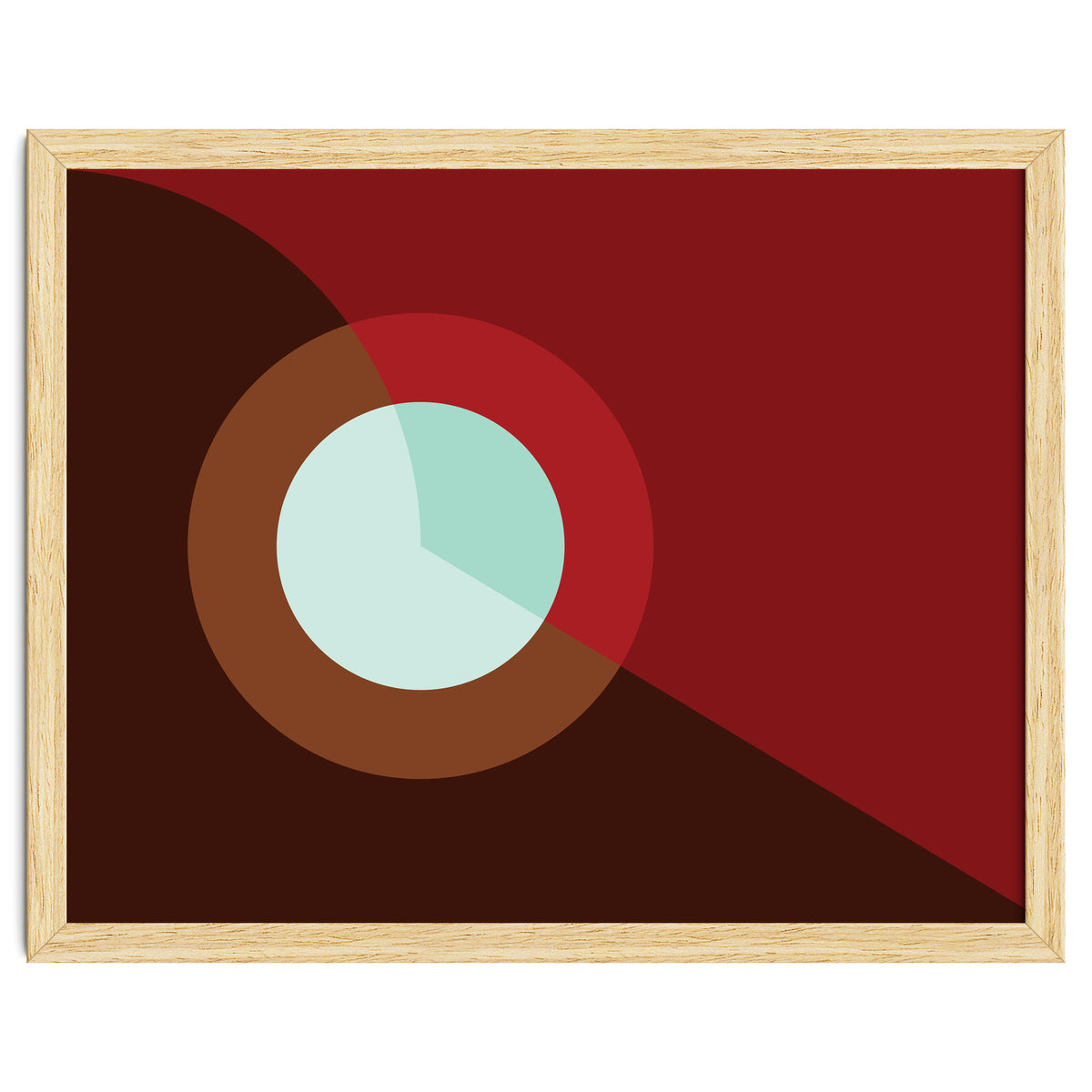 Geometric Shapes No. 2 - deep reds & turquoise