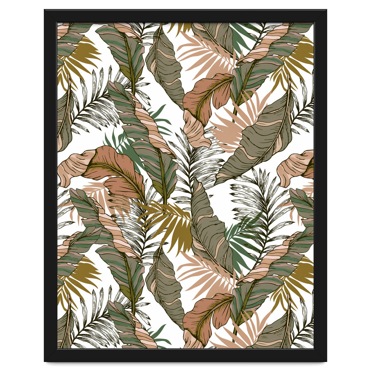 Drawing of wild tropical jungle I