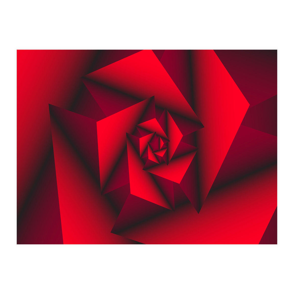 Red Abstract Geometric (Print Only)