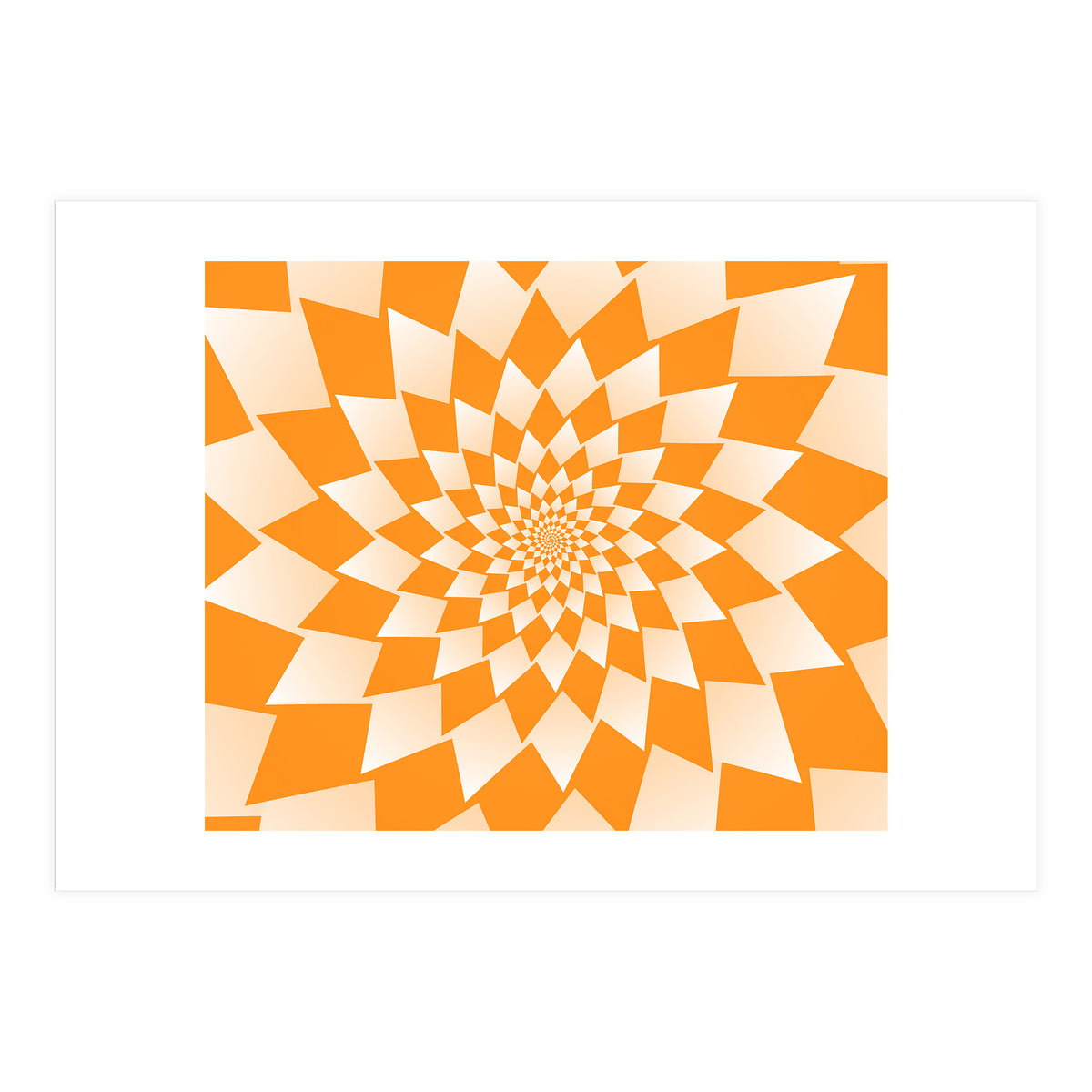 Abstract Orange Geometric  (Print Only)