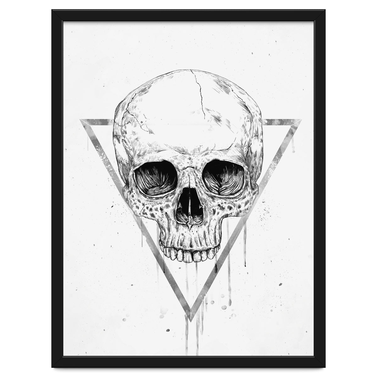 Skull In A Triangle (bw)