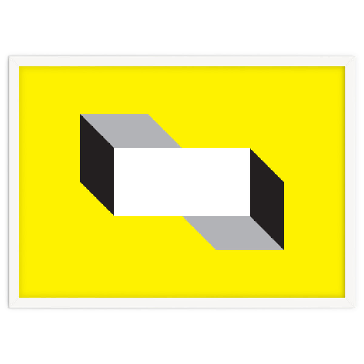 Geometric Shapes No. 50 - yellow, black & grey