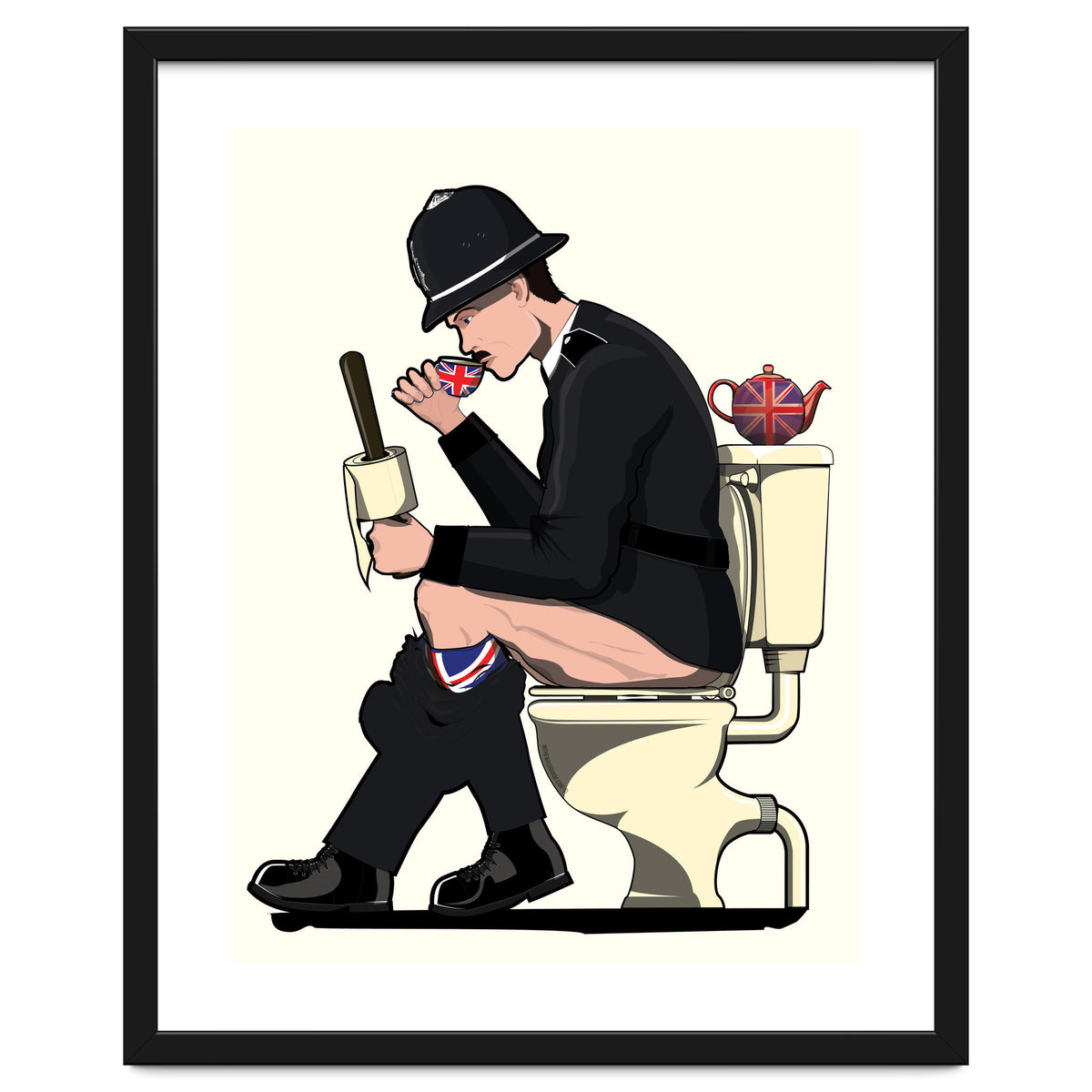 British Policeman on the Toilet, funny bathroom humour