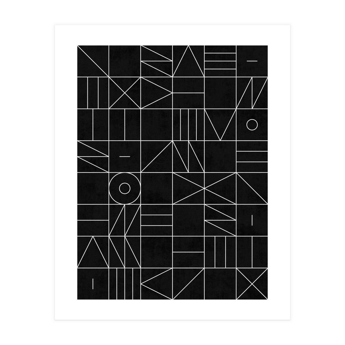 My Favorite Geometric Patterns No.9 - Black (Print Only)