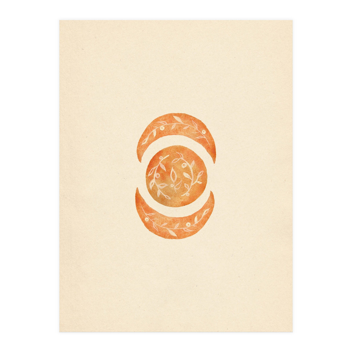 Botanical moon shapes (Print Only)