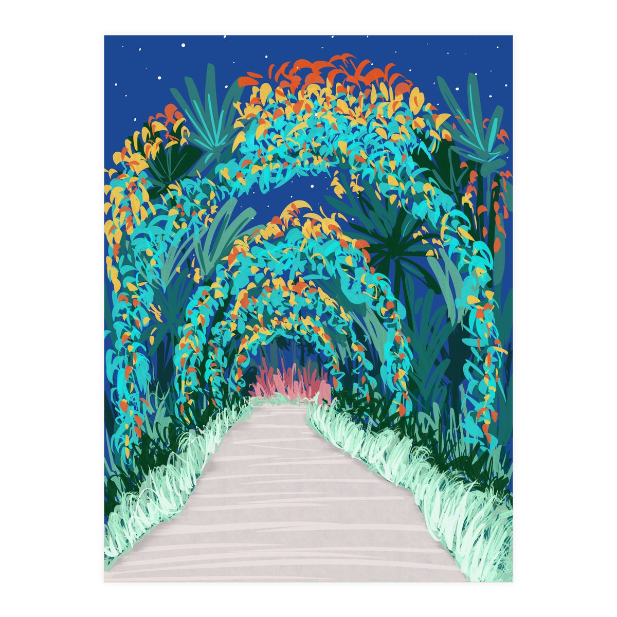 Gardens at night (Print Only)