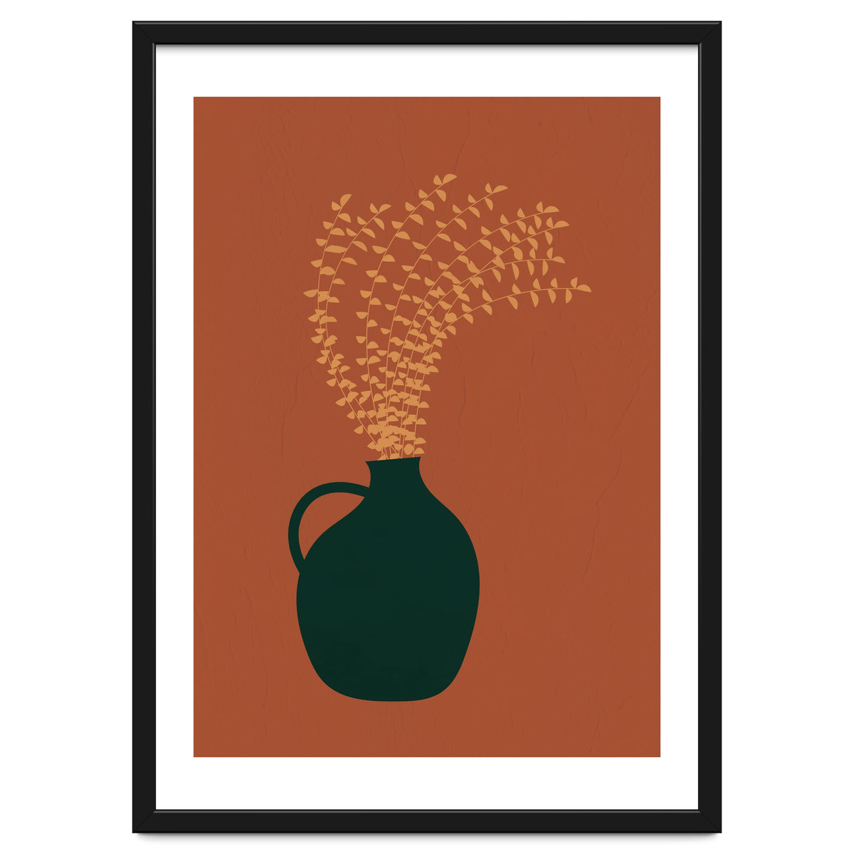 Terracotta Earth Tones Wall Decor Pottery Plant I