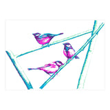 Garden Birds On A Branch (Print Only) thumbnail