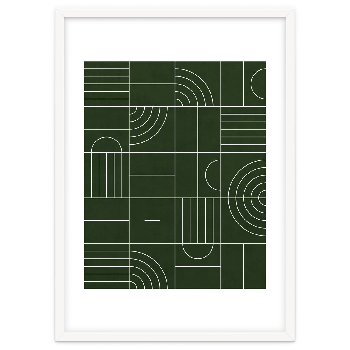 My Favorite Geometric Patterns No.24 - Deep Green