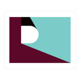 Geometric Shapes No. 82 - purple & teal (Print Only) thumbnail