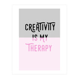 Creativity Is My Therapy Pink (Print Only) thumbnail