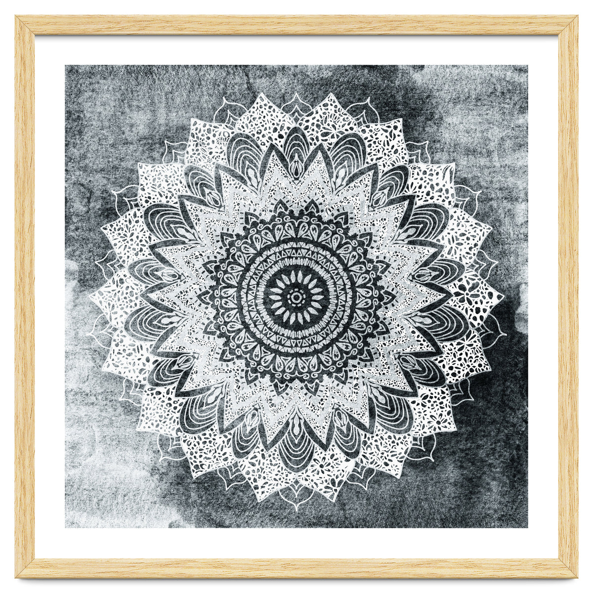 Bohochic Mandala In Gray
