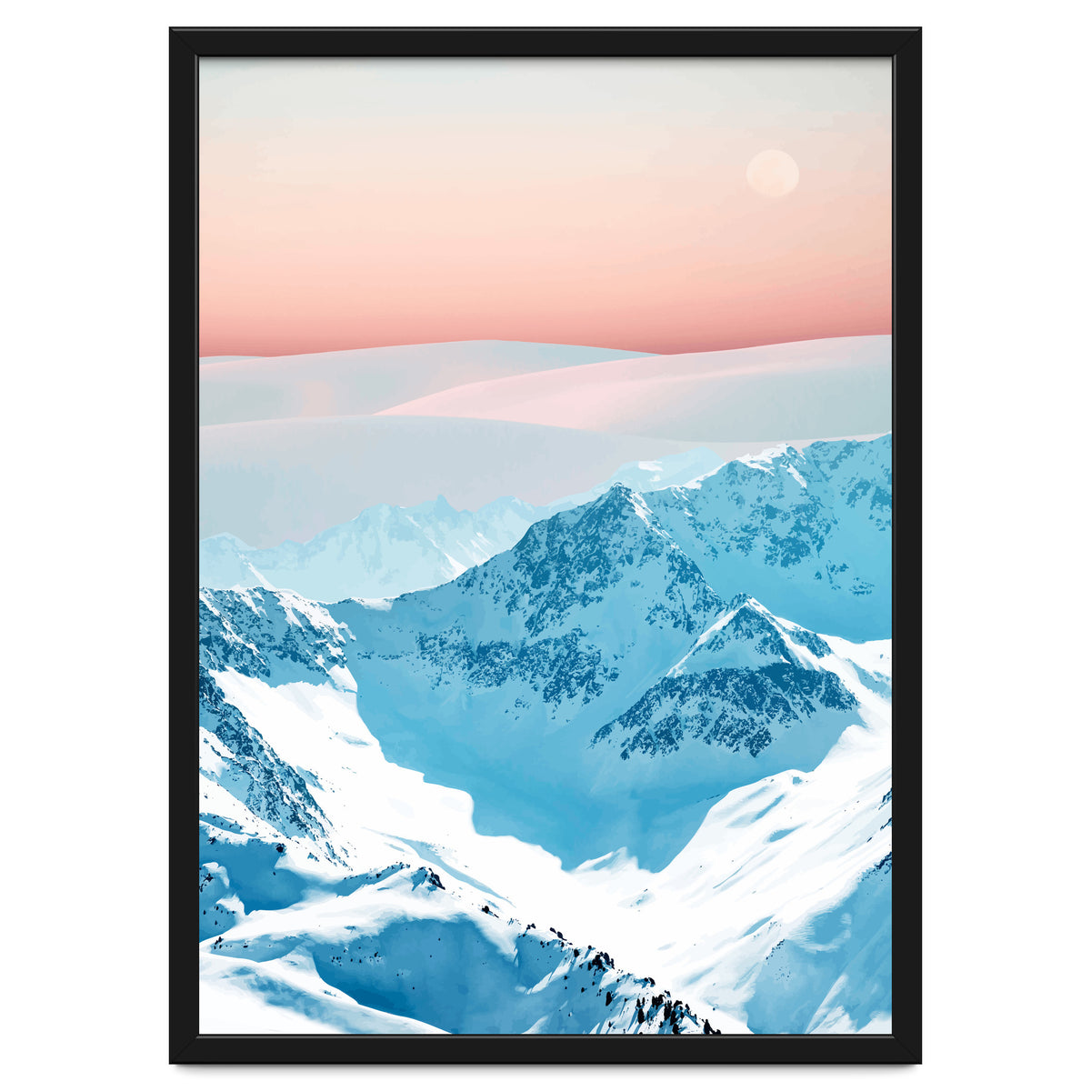 Snow & Blush Horizon