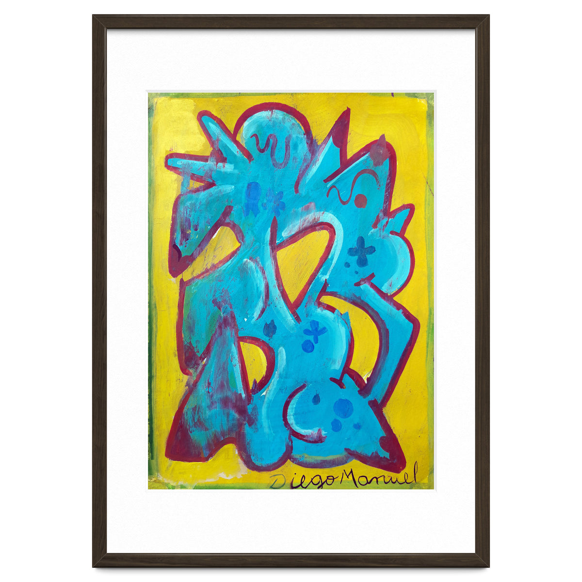 Forma Celeste Sobre Amarillo 4