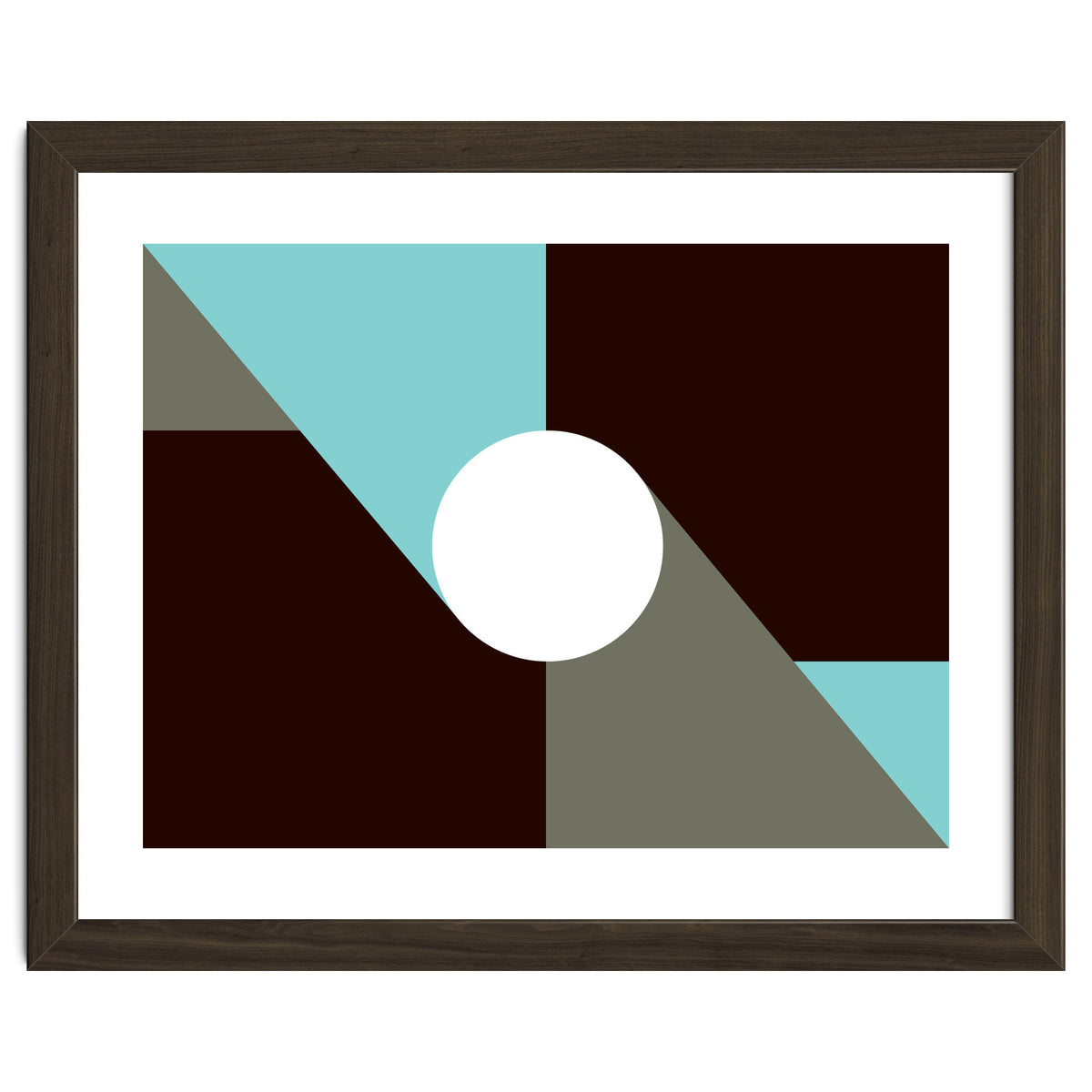 Geometric Shapes No. 29 - baby blue & grey