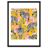 Striped For Life | Zebra Mango Forest | Modern Bohemian Wildlife Jungle | Botanical Nature thumbnail