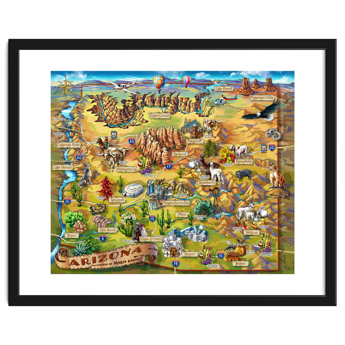 Arizona Illustrated Map