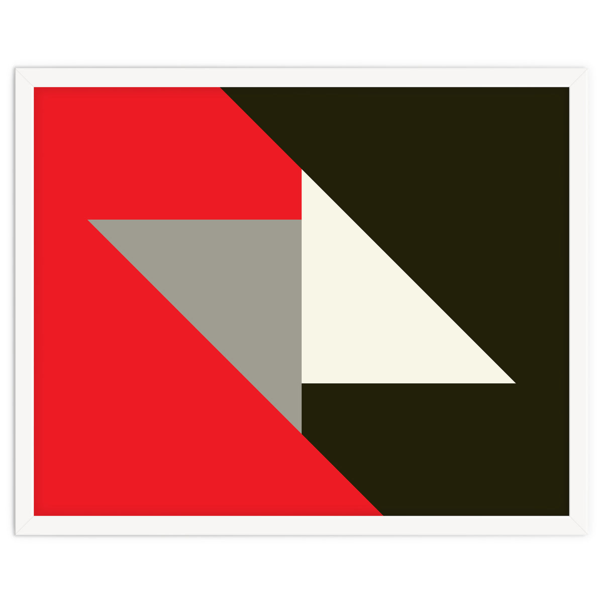 Geometric  Shapes No. 63 - triangles, red, black, grey
