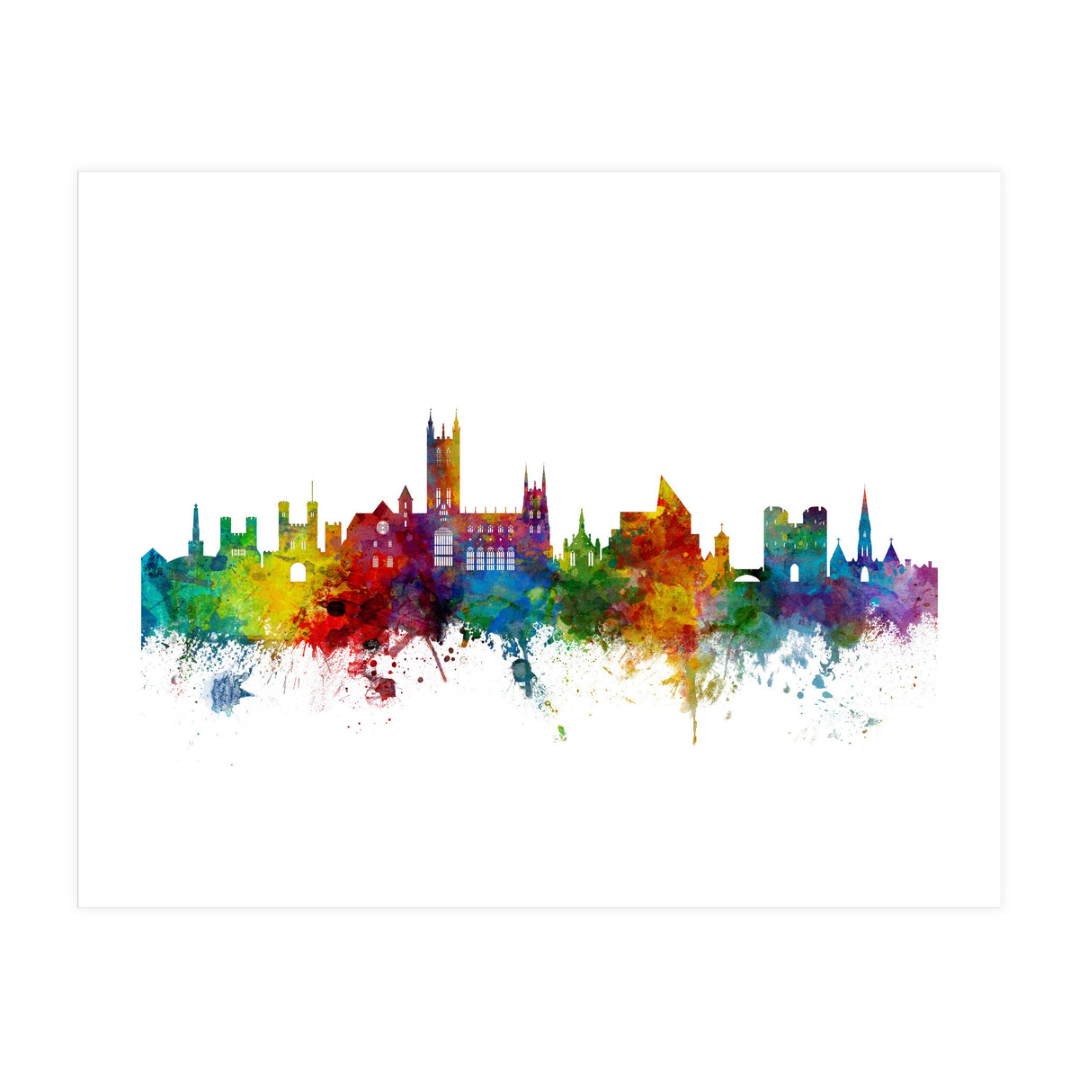 Canterbury England Skyline (Print Only)
