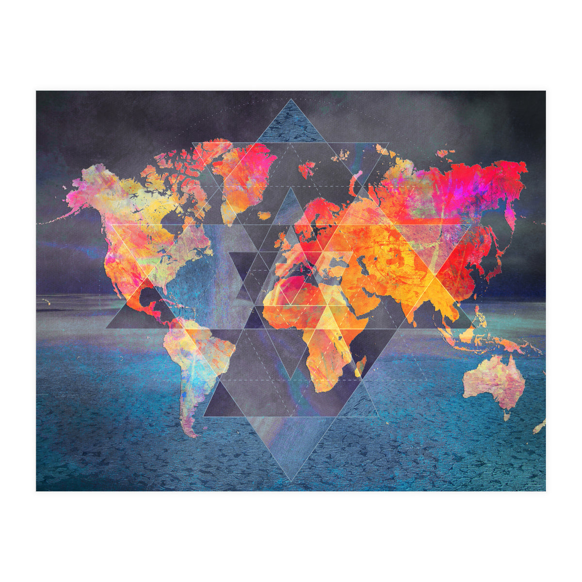 World Map triangle (Print Only)
