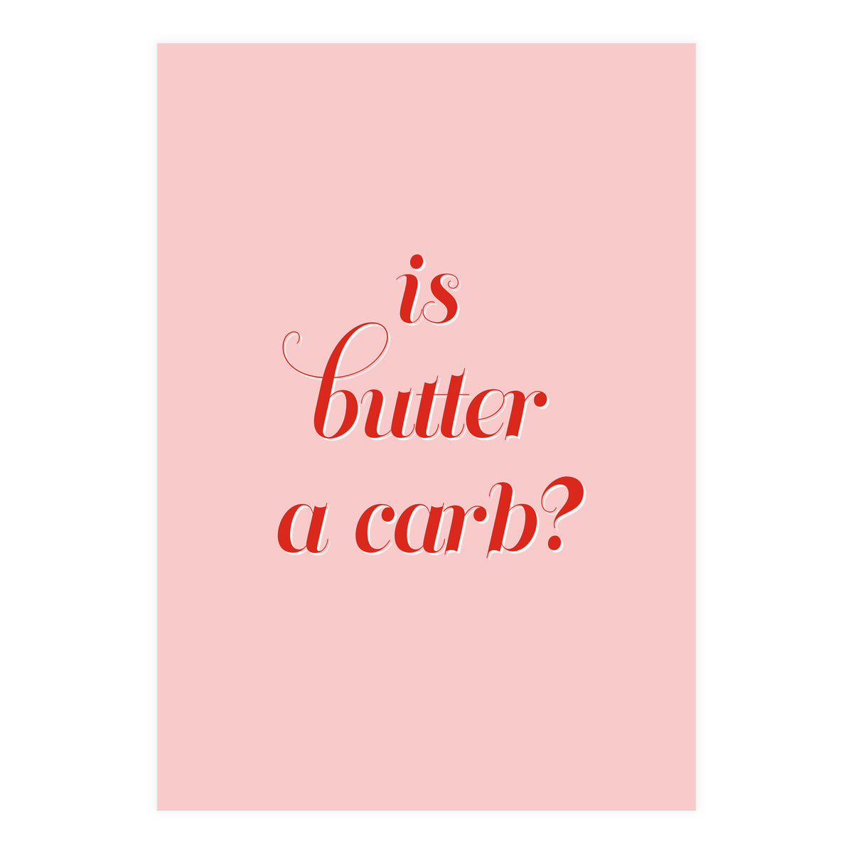 Is butter a carb? (Print Only)