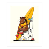 Warthog on the Toilet, Funny Bathroom Humour (Print Only) thumbnail