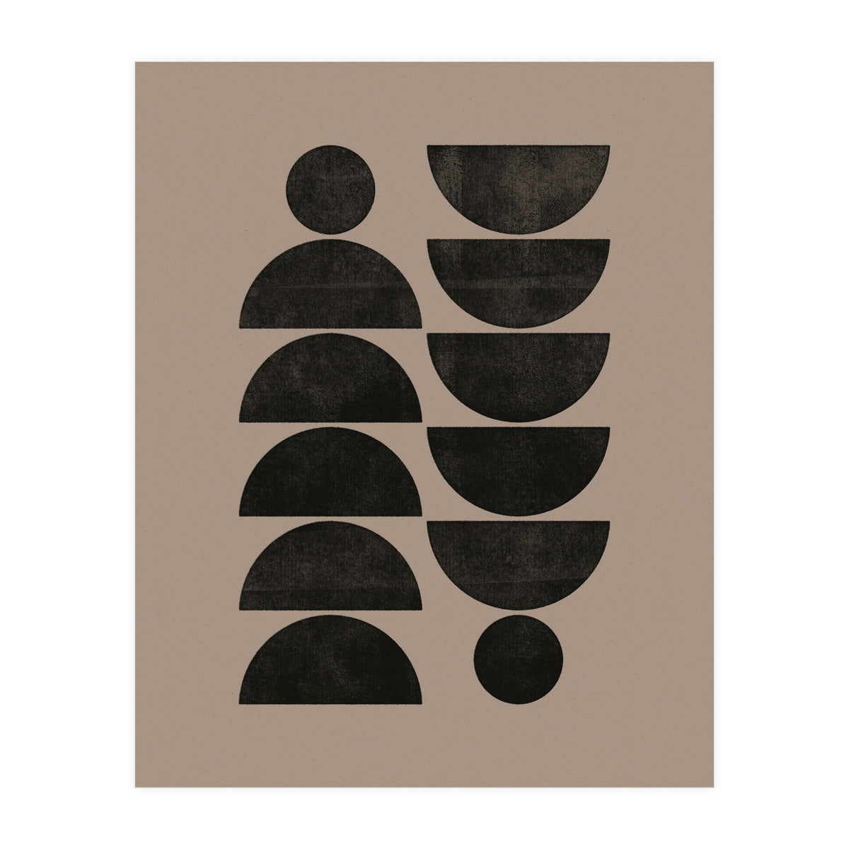 Mid-Century Modern No.30 - Woodblock Print (Print Only)