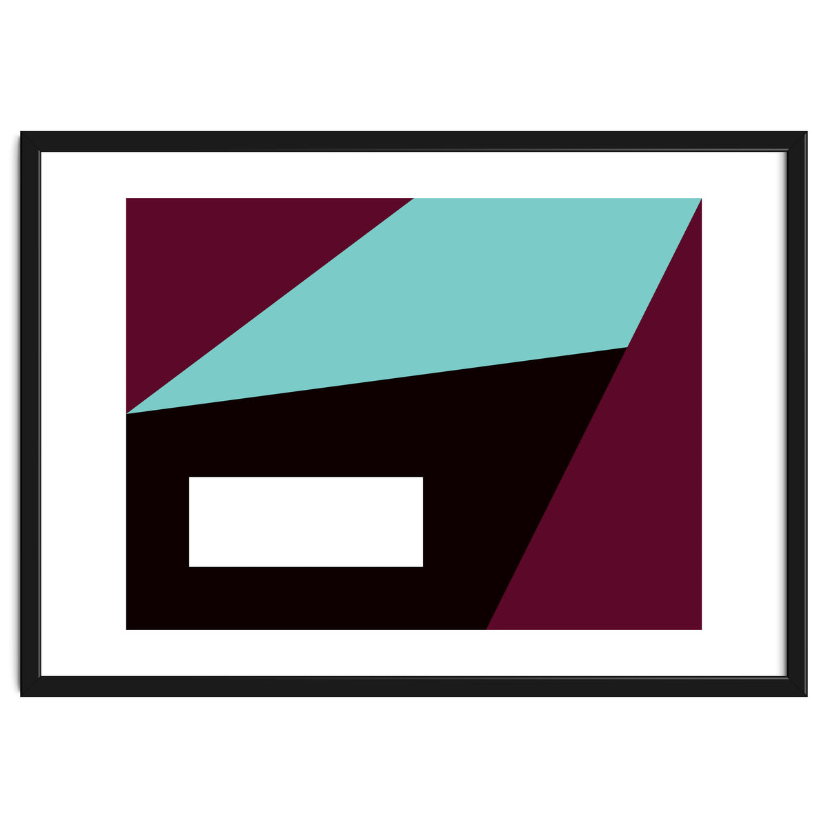 Geometric Shapes No. 84 - purple & turquoise