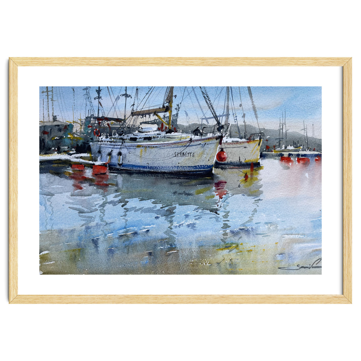 Yachts watercolor